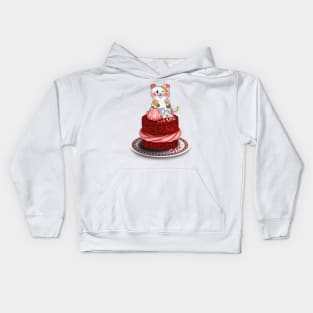 Sweet strawberry cake Kids Hoodie